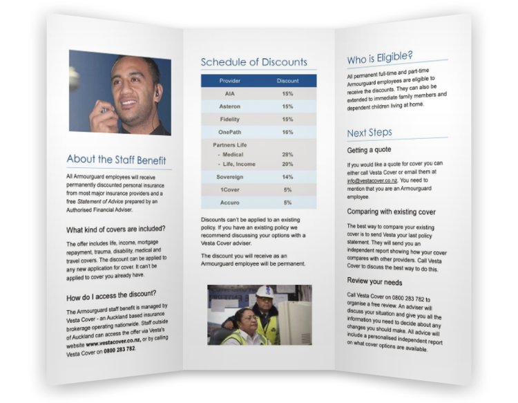 Staff insurance discount offer